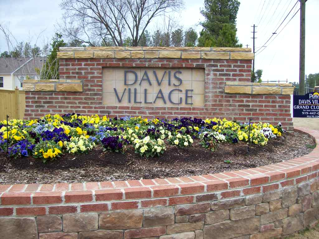 Davis Village Entrance Sign